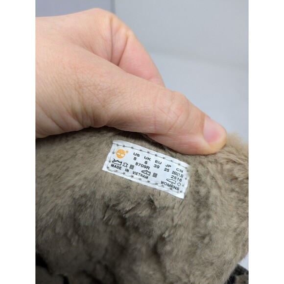 Timberland Mount Hope Boots Women's Size 8 Black Leather Faux Fur Lace Up Winter - Picture 9 of 10